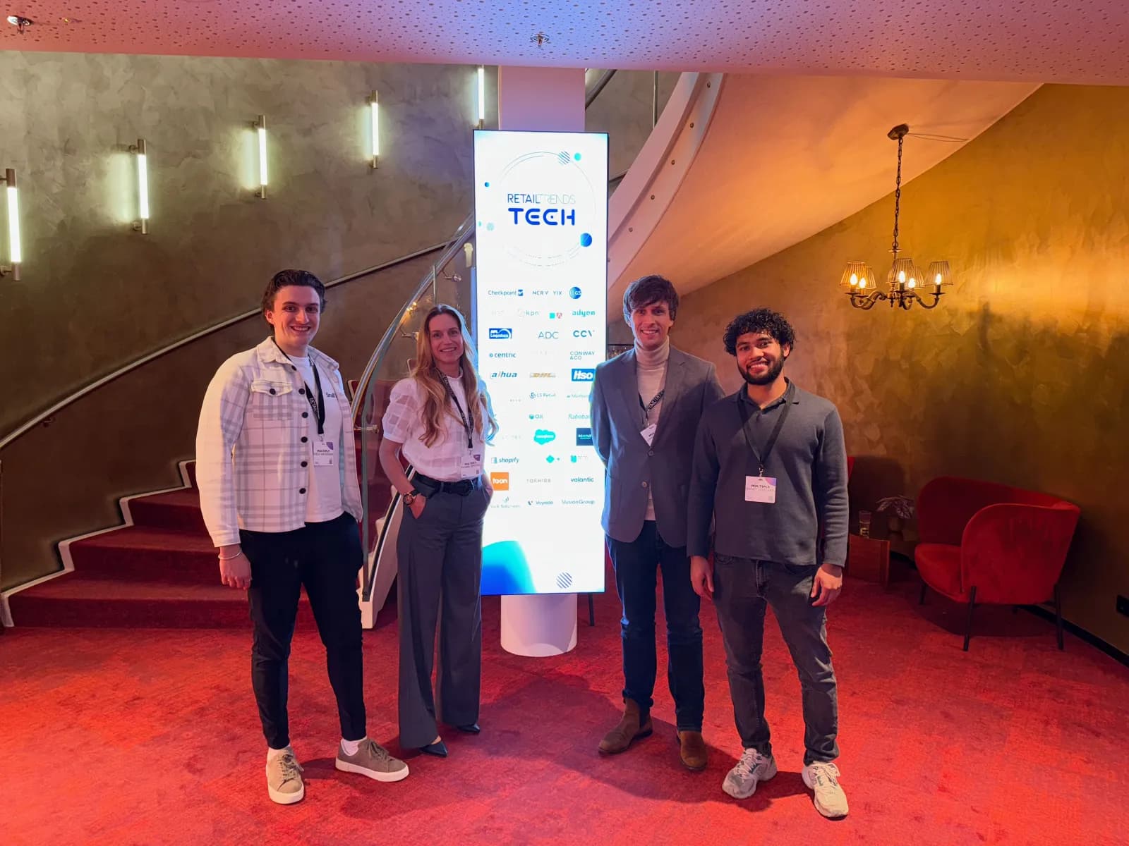 Het team op een retail tech event